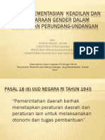 Pengimplementasian Keadilan Dan Kesetaraan Gender Dalam Peraturan Perundang-Undangan