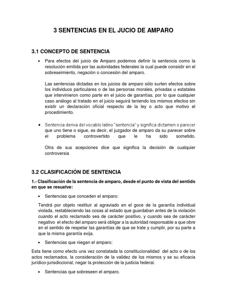 3 Sentencias en El Jucio de Amparo | PDF | Sentencia (ley) | Jurisdicción