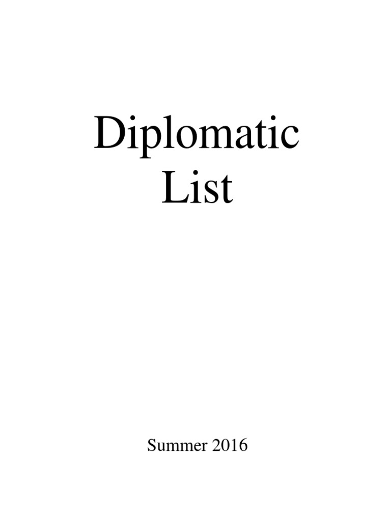 260990 | PDF | Diplomatic Rank | Sovereign Immunity