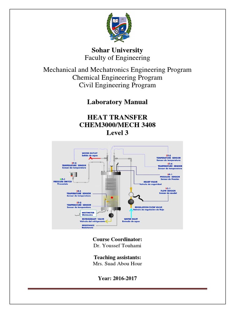 Heat Transfer Lab Manual 2016-2017 | PDF | Laboratories | Experiment