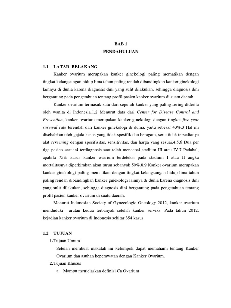 Askep Kanker Ovarium Bolt