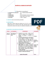 Semana de Adaptaciòn y Aplicacion Lista de Cotejo 3 Años