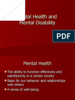 Mental Health and Mental Disability