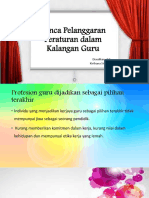 Punca Pelanggaran Peraturan Dalam Kalangan Guru: Disedikan Oleh, Kirthana Sivaraman