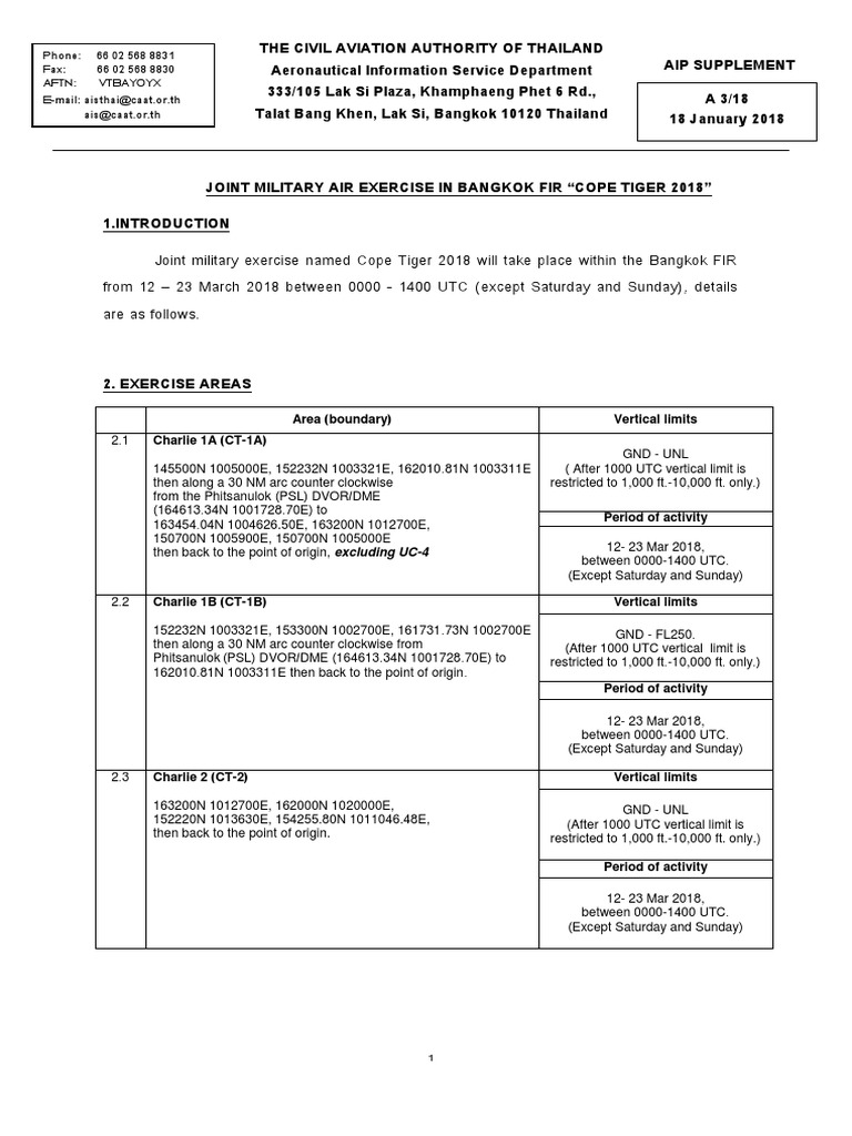 A3 18 Cope Tiger 1 | PDF | Air Traffic Control | Instrument Flight Rules