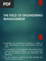 The Field of Engineering Management