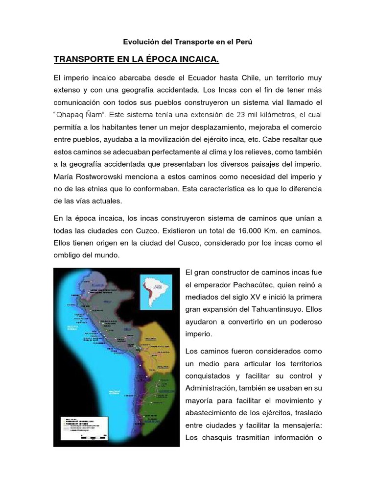 Transport Es | PDF | Imperio Inca | Aeropuerto