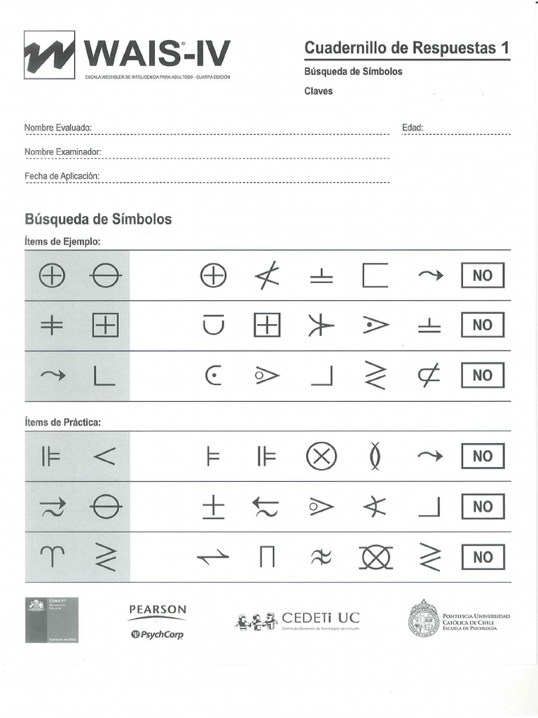 Cuadernillo de Respuestas 1 - Símbolos | PDF