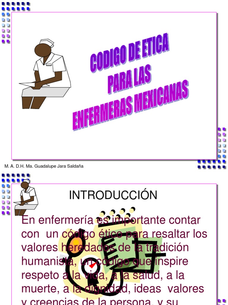CODIGO DE ETICA PARA ENFERMERAS Dignidad Enfermería