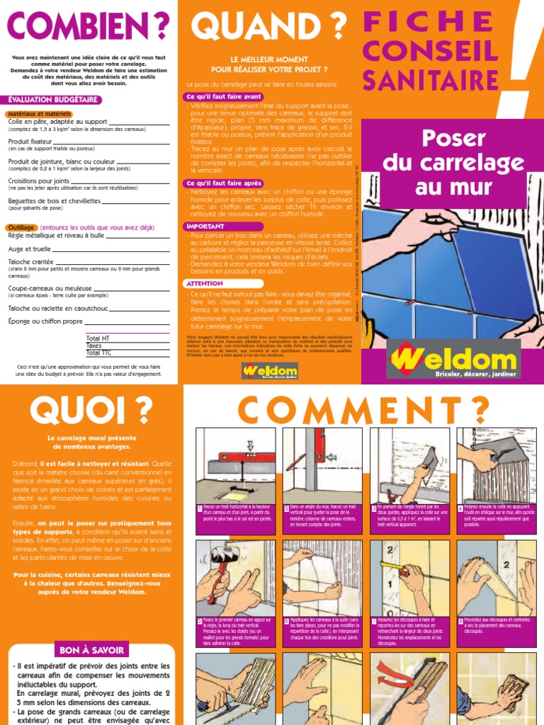 Weldomficheconseilstitreposer Carrel Murpdf Carreau