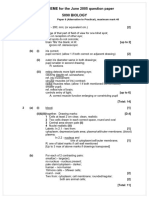 MARK SCHEME For The June 2005 Question Paper 5090 BIOLOGY