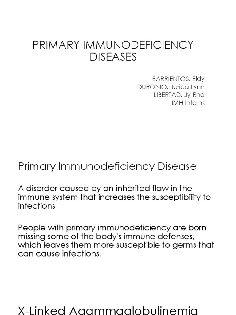 Primary Immunodeficiency Diseases Overview | PDF | Immunodeficiency ...