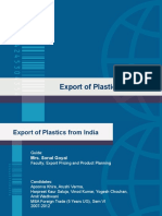 Export of Plastics From India