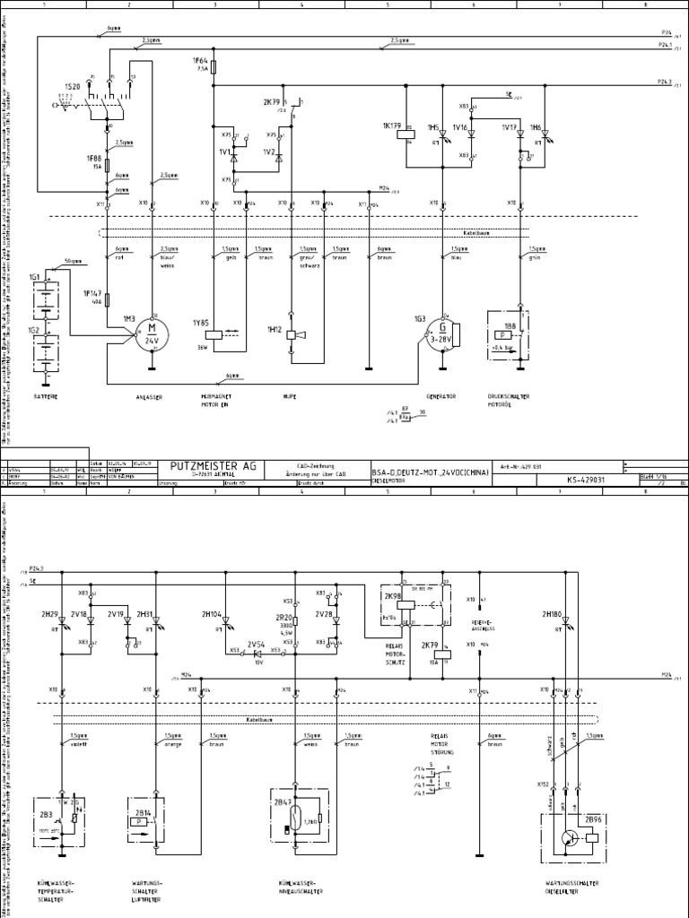 Electric diagram for Putzmeister pump