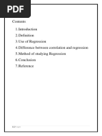 Definition 3. Use of Regression 4. Difference Between Correlation and Regression 5. Method of Studying Regression 6. Conclusion 7. Reference