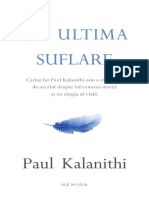 Paul Kalanithi - Cu Ultima Suflare