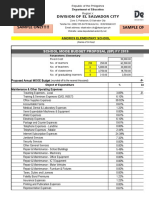 School Mooe Budget Proposal Fy 2019