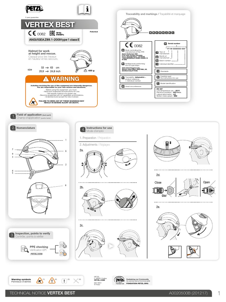 Manual Petzl Vertex | PDF | Materials | Nature