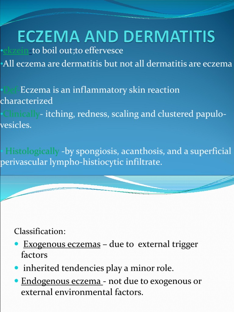 Classification of Eczema Types | PDF | Dermatitis | Dermatology