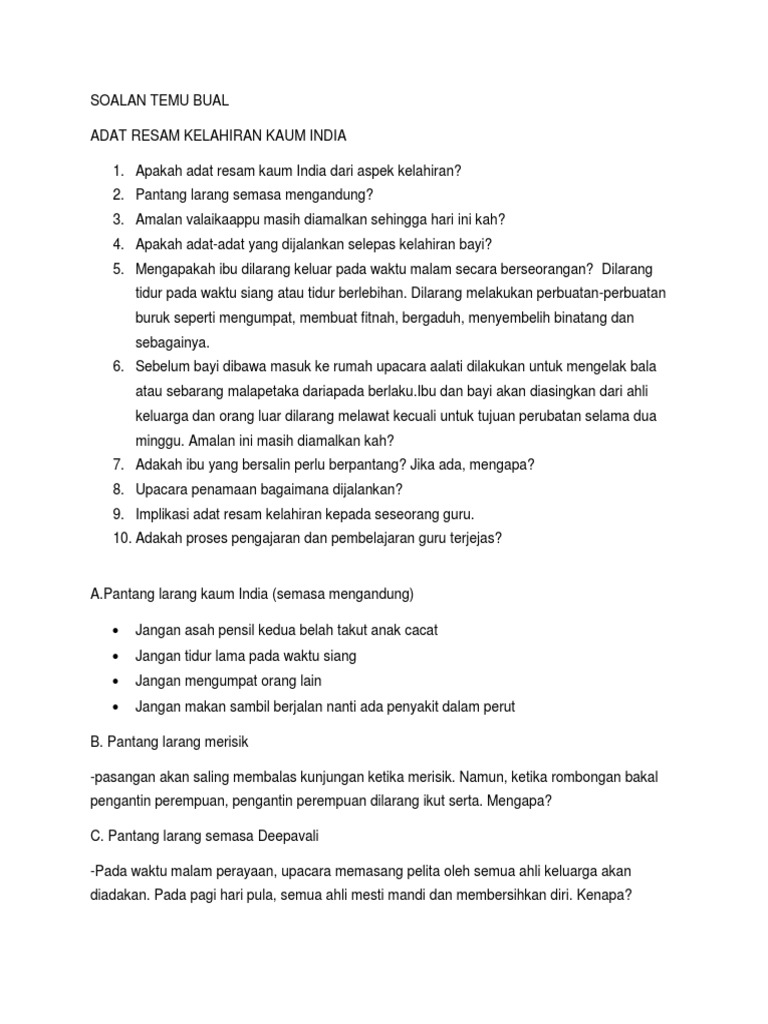 Soalan Temu Bual Pdf