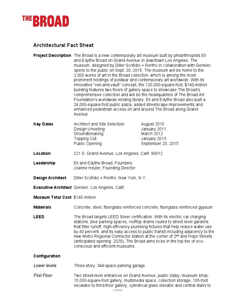 The Broad Museum Architecture Overview | PDF | Civil Engineering | Art ...