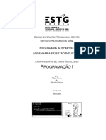 Programação I - Apontamentos de apoio