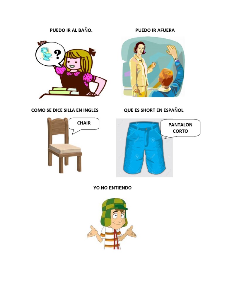 Quiero Ir Al Baño En Ingles Puedo Ir Al Baño | PDF