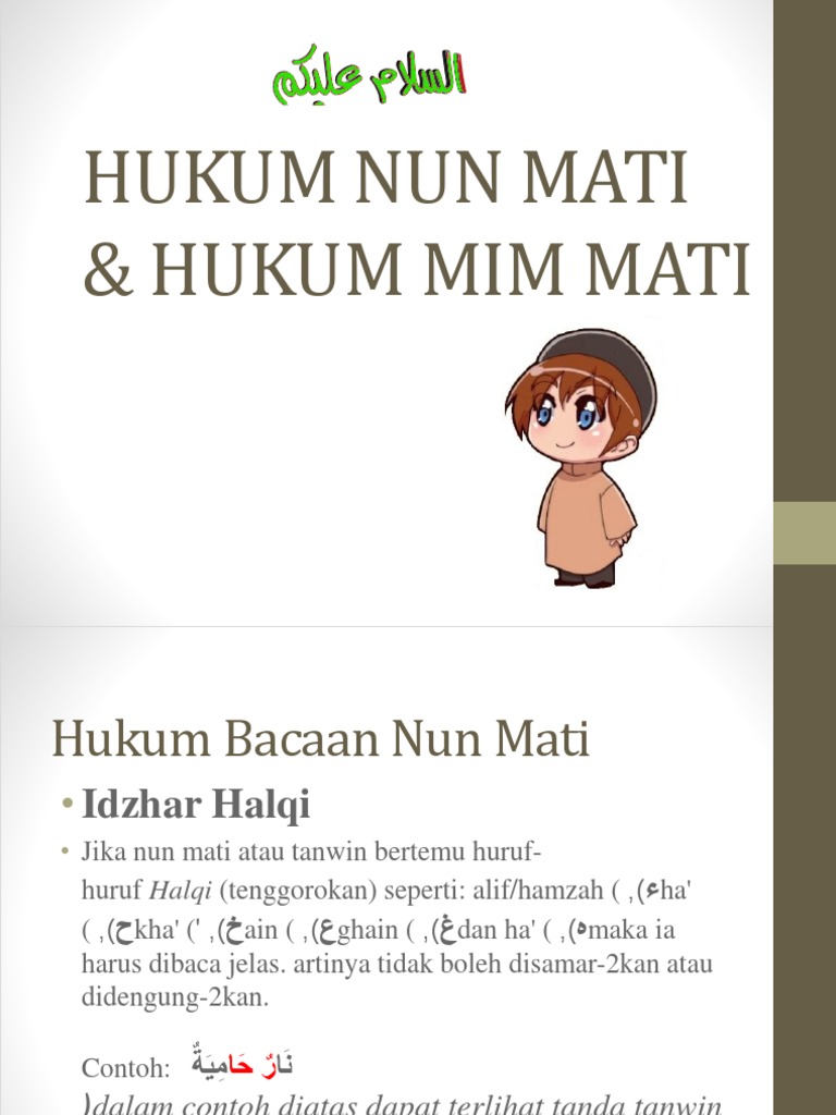 Hukum Mim Mati Idzhar Syafawi Ikhfa Syafawi Dan Idgham Mimi