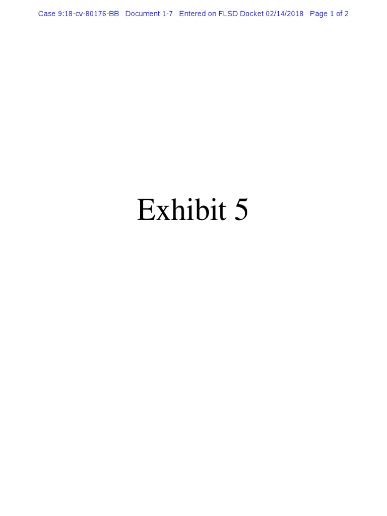 Case 9:18-cv-80176-BB Exhibit 5 | PDF | Finance & Money Management