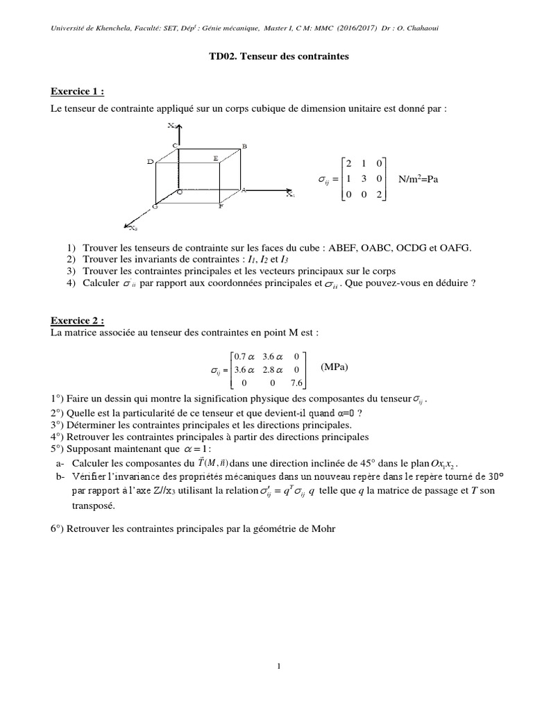 TD2.Tenseur Des Contraintes