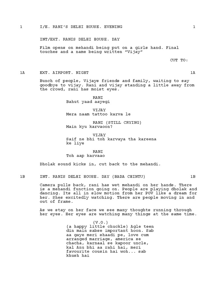 Queen Movie Script | PDF | Leisure