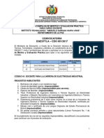 Convocatoria docentes electricidad y sistemas