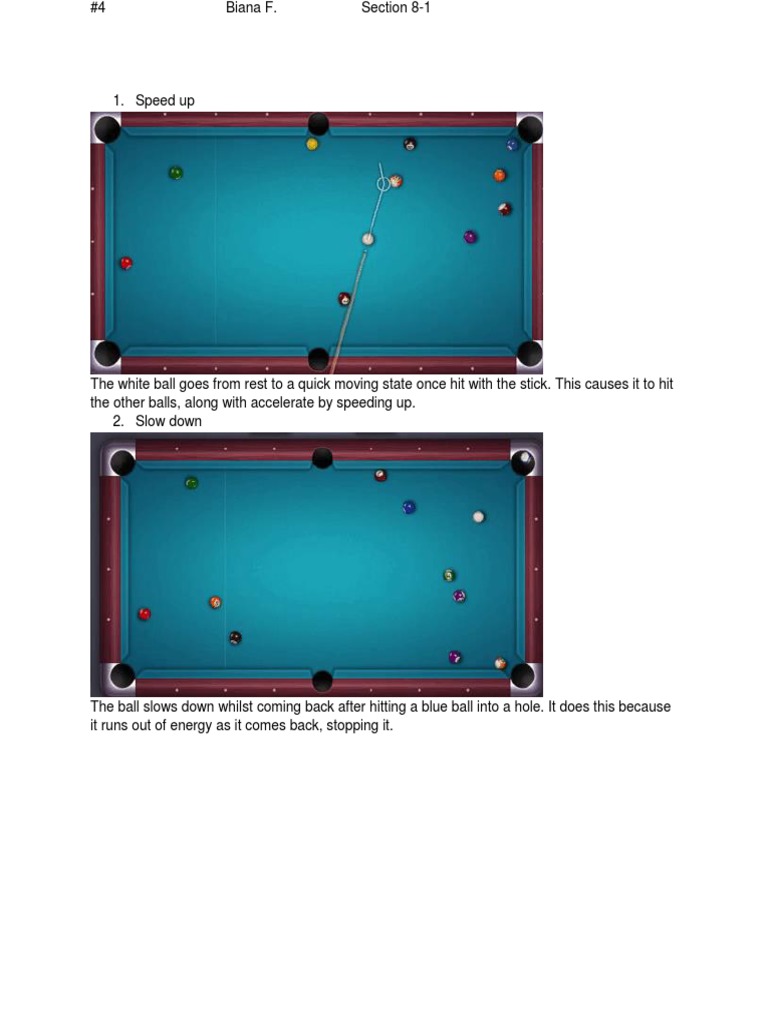 8 Ball Pool - Applying Physics To The Game | PDF