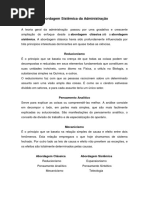 Abordagem Sistêmica Da Administração
