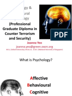 Criminology & Behavioural Psychology: (Professional Graduate Diploma in Counter Terrorism and Security)