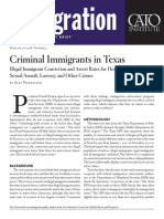 Criminal Immigrants in Texas: Illegal Immigrant Conviction and Arrest Rates For Homicide, Sexual Assault, Larceny, and Other Crimes