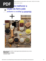Dicas Para Melhorar a Absorção de Ferro Pelo Organismo e Evitar a Anemia