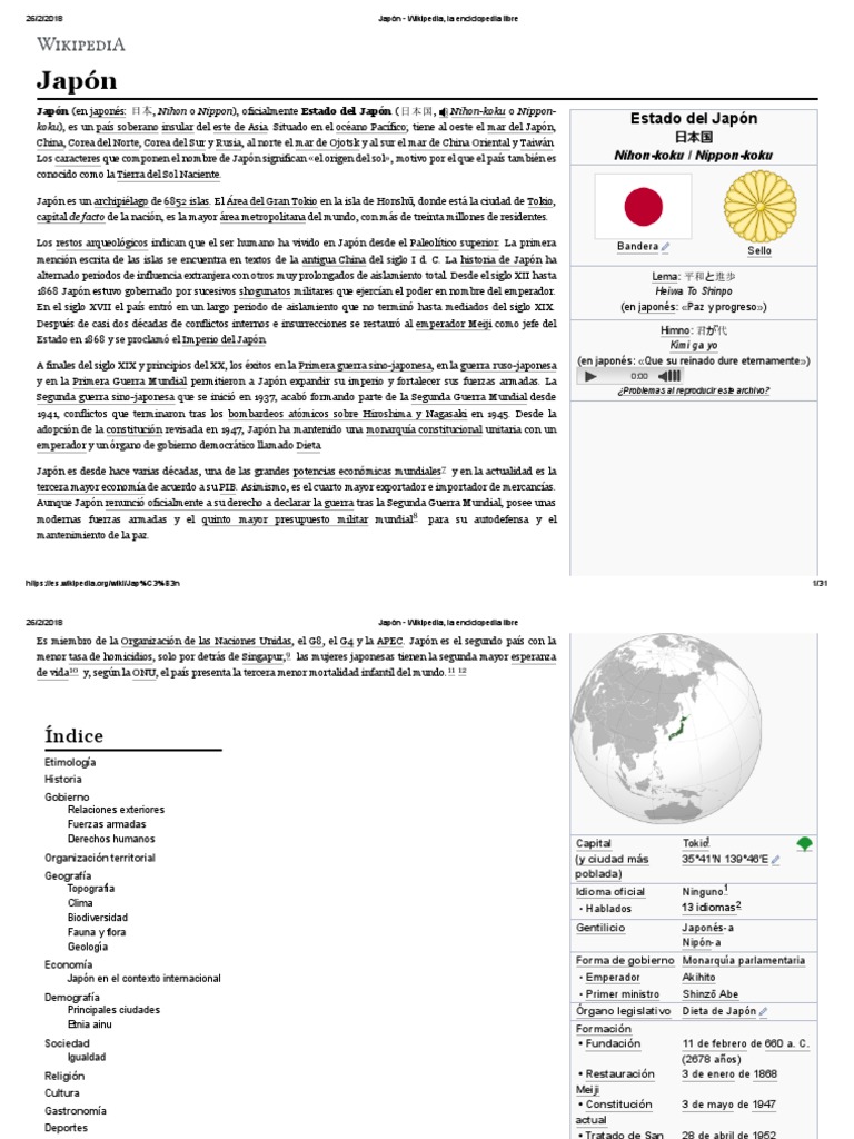 Japon Wikipedia La Enciclopedia Libre Japon Herida