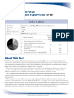 Educational Leadership: Administration and Supervision: Test at A Glance