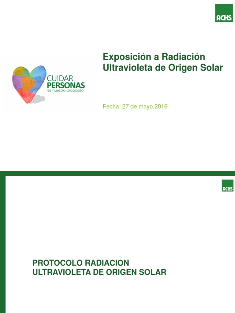 Protocolo Ruv Achs | La seguridad | Ultravioleta | Prueba gratuita de ...