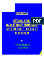 National Level Accountability Framework Key Issues With Respect to Corruption- Syed Kamal Shah