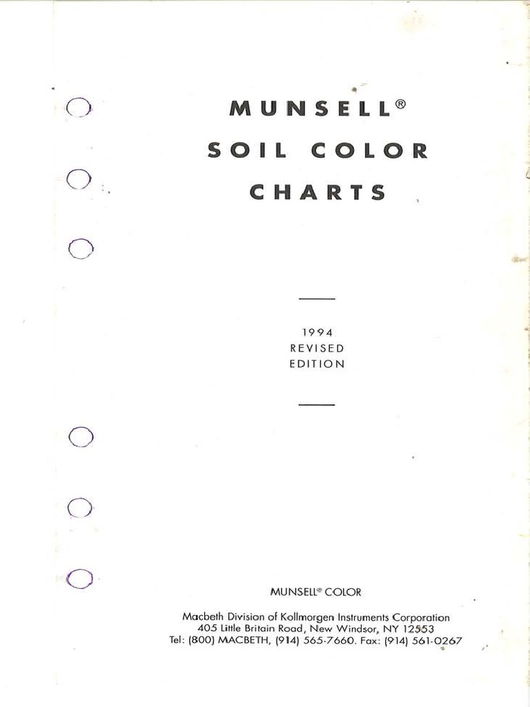Munsell Soil Color Charts Book PDF PDF