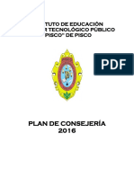 Plan de consejería IESTP Pisco 2016-2019