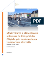 Modernizarea și eficientizarea sistemului de transport din Chișinău prin implementarea transportului alternativ