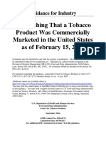 Establishing a Tobacco Was Commercially Marketed in the US Guidance-508ed