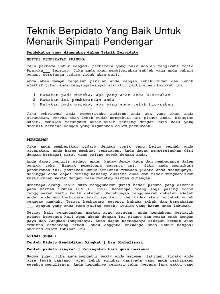 Cara Membuat Naskah Pidato Yang Baik Dan Benar