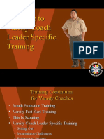 Welcome To Varsity Coach Leader Specific Training