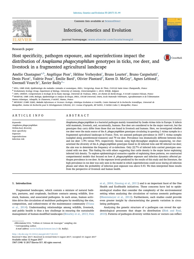 Host Specificity, Pathogen Exposure, and Superinfections Impact The ...