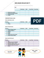 Checklist Rukun Solat KAS 2017