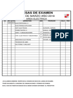 Mesas de Examen Marzo 2018